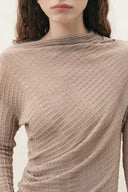 Severine Runched Sheer Top