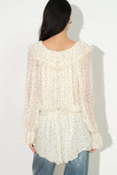 Severine Ruffle Polka Dot Blouse