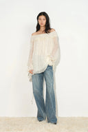 Severine Ruffle Polka Dot Blouse