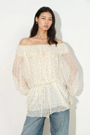 Severine Ruffle Polka Dot Blouse