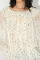 Severine Ruffle Polka Dot Blouse