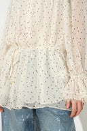 Severine Ruffle Polka Dot Blouse