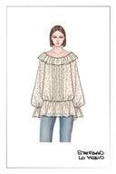 Severine Ruffle Polka Dot Blouse