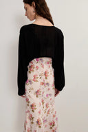 Shrug Semi Sheer Cardigan in Tencel-Silk Knit