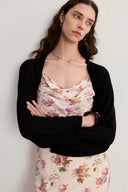 Shrug Semi Sheer Cardigan in Tencel-Silk Knit