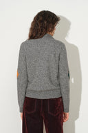 Sidonie Argyle Lapel Cardigan in Wool Blend