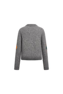 Sidonie Argyle Lapel Cardigan in Wool Blend