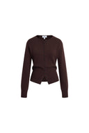 Sidra Cinched Batwing Sleeve Cardigan in Wool Blend