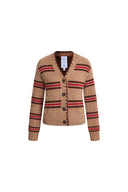 Sigourney Contrast Back Cardigan in Wool Alpaca Blend