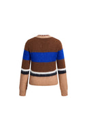 Sigourney Contrast Back Cardigan in Wool Alpaca Blend