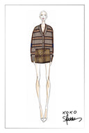 Sigourney Contrast Back Cardigan in Wool Alpaca Blend