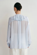 Sini Ruffle Shirt in Silk Canton Crepe