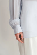 Sini Ruffle Shirt in Silk Canton Crepe