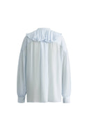 Sini Ruffle Shirt in Silk Canton Crepe