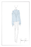 Sini Ruffle Shirt in Silk Canton Crepe