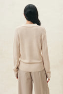 Sloane Relaxed Polo Top in Wool Blend