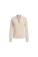 Sloane Relaxed Polo Top in Wool Blend