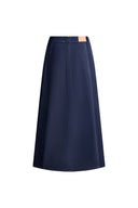 Sloane Tencel Midi Skirt in Lightweight Cotton Denim