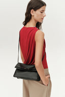 Soft Rialto Dubbele Klep Tas in Nappa-Finish Top-Grade Koeienhuid