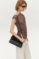 Soft Rialto Dubbele Klep Tas in Nappa-Finish Top-Grade Koeienhuid