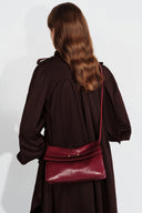 Soft Rialto Double Flap Bag in Oiled Waxed Cowhide Leather