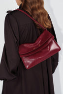 Soft Rialto Double Flap Bag in Oiled Waxed Cowhide Leather