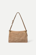 Soft Rialto Double-Flap Shoulder Bag in Soft Velvety Suede
