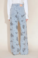 Star Straight Leg Jeans in Beaded Cotton Denim