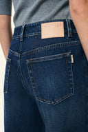 Stella Double Pocket Distressed Washed Jeans in Four-Season Cotton Denim