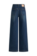 Stella Double Pocket Distressed Washed Jeans in Four-Season Cotton Denim