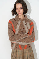 Sulwen Vintage Argyle Sweater in Wool Blend