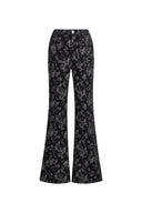 Sylvia Ausgestellte Jeans mit individuellem Jacquard