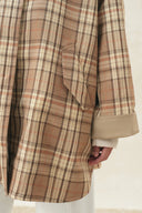 Tamsin Reversible Plaid Trench Coat with Scarf