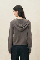 Tess Hooded Cropped Top in Cashmere Knit