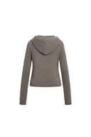 Tess Hooded Cropped Top in Cashmere Knit