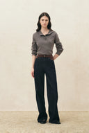 Tess Hooded Cropped Top in Cashmere Knit