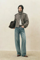 Thais Wide Leg Jeans in Lightweight Cotton Denim