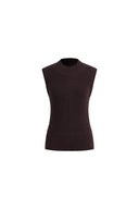 Tilda Textured Mock Neck Top in Cotton Blend Knit