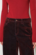 Tilly Seamed Saddle Shoulder Turtleneck Top in Wool Blend