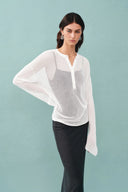 Blouse boutonnée Tracy en maille Tencel soie