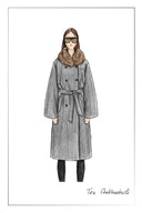 Tullia Belted Cocoon Long Coat in Wool Cashmere Blend
