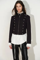 Valkyrie Fitted Napoleon Jacket in Wool Blend