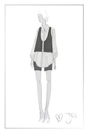 Vestsue Embroidery Vest in Faux Suede