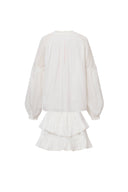 Vicky Puff Sleeve Top and Skirt in Fine Cotton Voile
