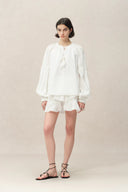 Vicky Puff Sleeve Top and Skirt in Fine Cotton Voile