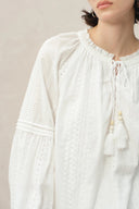 Vicky Puff Sleeve Top and Skirt in Fine Cotton Voile