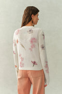 Yuffie Flora Knit Cardigan in Merino-Alpaca with Lyocell