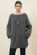 Oversize-Pullover „Yuna“ aus Baumwollmischung, vielseitig tragbar