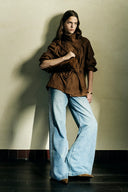zBert Belted Cropped Trench in Vegan Suede